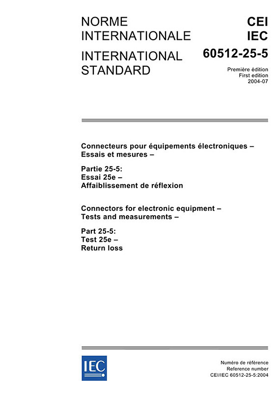 Cover IEC 60512-25-5:2004